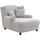Relaxsessel Oase Mikrofaser 120 x 101 x 142 cm Silber mit 2 Zierkissen