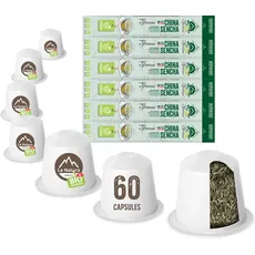 CHINA SENCHA BIO Tee - 60 Teekapseln | La Natura Lifestyle by Tpresso | 100% industriell kompostierbar | Nespresso®*3 kompatible