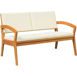 vidaXL Gartenbank mit Kissen Braun Massivholz Akazie - Braun