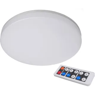 LED-AUßENLEUCHTE , Weiß , Kunststoff , rund , 33x5x33 cm , Bewegungsmelder, Kippschalter, Timerfunktion, Farbtemperaturwechsler, Dämmerungssensor, IR Bewegungsmelder , Lampen & Leuchten, Leuchtenserien