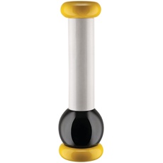 Bild von Totem Domestici MP0210 1 - Design Salz-, Pfeffer- und Gewürzmühle aus Buchenholz, Gelb, Schwarz und Weiß, Durchmesser 33 cm