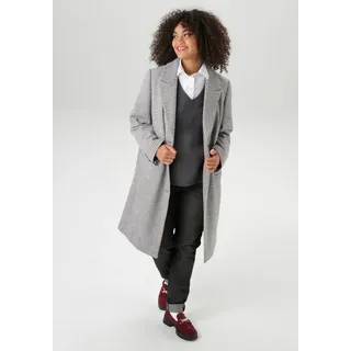 aniston plus Aniston PLUS, Kurzmantel in ausdrucksvollem Karo-Dessin, grau