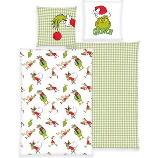 Herding Grinch Bettwäsche, 135x200 cm, & 80-x-80-cm-135-x-200-cm