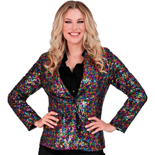 W WIDMANN MILANO Party Fashion - Party Fashion Blazer mit Pailletten für Damen, Disco Fever, Schlagermove, Jackett, Anzugjacke