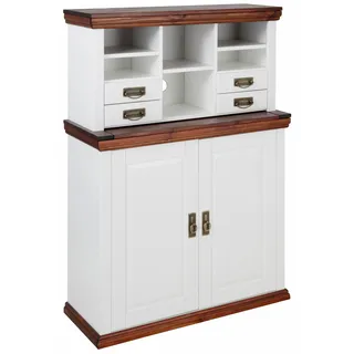 OTTO home "Konrad", Schreibtisch aus Massivholz, mit viel Stauraum, B89 x H122 cm,