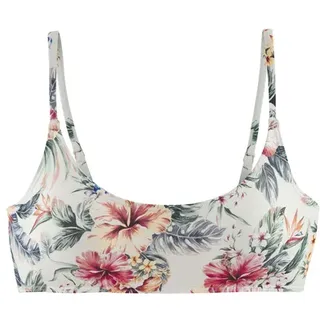 LASCANA Bustier-Bikini-Top Damen creme bedruckt Gr.34 Cup A/B