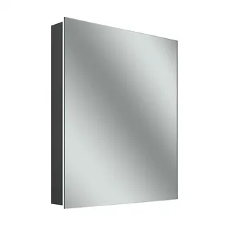 Schneider STYLE TW LED-Lichtspiegelschrank, 1 Doppelspiegeltür, Steckdose rechts, 61,5x71,mx12cm, 194.062.02.41, Ausführung: EU-Norm/Korpus schwarz matt, Rückwand verspiegelt