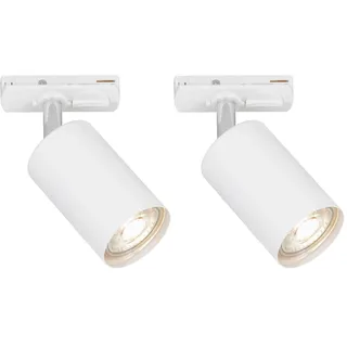 BRILONER - Schienensystem Rail Spotlight, schwenkbar, drehbar, kombinierbar, Zubehör, Tracklight, Spot, GU10, Deckenspot, Strahler, Deckenlampe, Deckenleuchte, 138x38x55 mm (LxBxD), Weiß