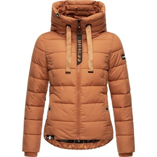 Navahoo Steppjacke mit Kapuze, stylische Damen Winterjacke mit coolen Applikationen, bunt