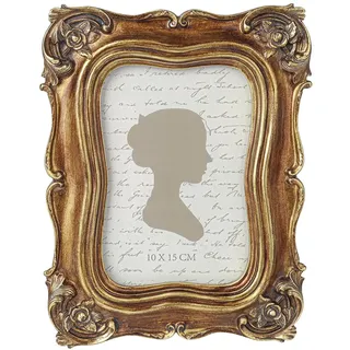 Sunlit Vintage-Bilderrahmen, 10,2 x 15,2 cm, luxuriöser antiker Bilderrahmen mit Glasfront, Foto-Display, Tisch-Wandbehang, Geschenkideen, Bronze