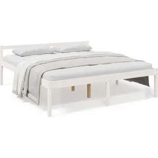 vidaXL Seniorenbett Weiß 180x200 cm Massivholz Kiefer - Weiß