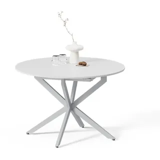 livinity Firenze Ø 120 cm Weiß/Grau