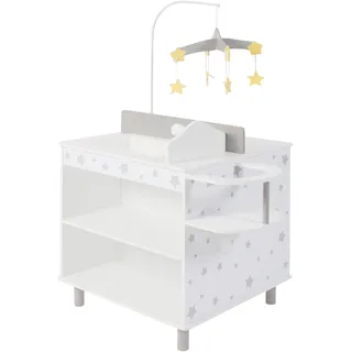 Bayer Chic 2000 CHIC2000 "Puppen-Wickelstation Stars grey", mit Mobile, stars grau
