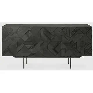 Ethnicraft Graphic Indoor Anrichte Teakholz Schwarz