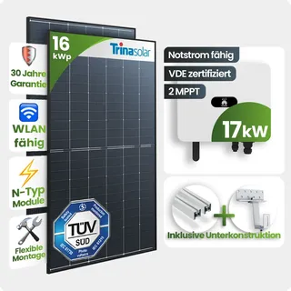 16 kWp PV-Anlage 36x Trina 455Wp Fullblack