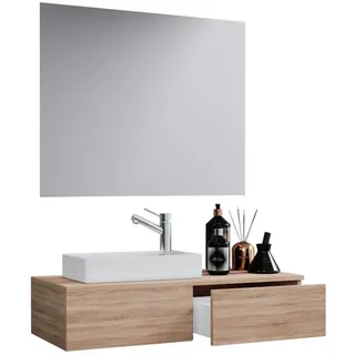 VCM my bath Badmöbel-Set Gudas 914834 sonoma-eiche 85,0 x 35,0 x 29,5 cm