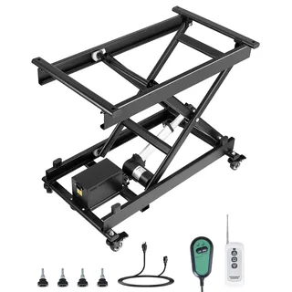 Vevor Elektrischer Hubtisch 76x44 cm, 150 kg Tragkraft, 200 bis 710 mm höhenverstellbare Hebebühne, für Materialhandhabung und Transport, schwarz