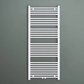 Mai & Mai Badheizkörper Handtuchheizkörper Badheizung Heizkörper bad 60x140cm Weiß Seitenanschluss & Mittelanschluss Handtuchtrockner Röhrenheizkörper