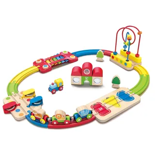 HaPe Regenbogen-Puzzle Eisenbahnset (30-teilig)