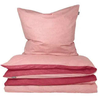 SCHIESSER Doubleface Unifarben Rosa 135 x 200 cm + 80 x 80 cm