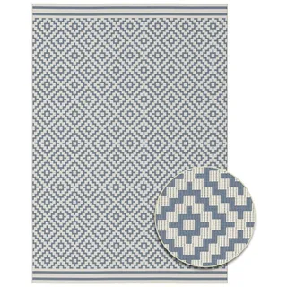 Primaflor In- und Outdoorteppich ELDORADO - Quadra - 120x170cm - Vintage Muster Außenteppich ideal als Terrassenteppich & Balkonteppich