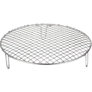 Rund Grillrost 10,4 Zoll aus Edelstahl mit 50 mm Füßen für Grillen, Backen, Dampfziehen und BBQ