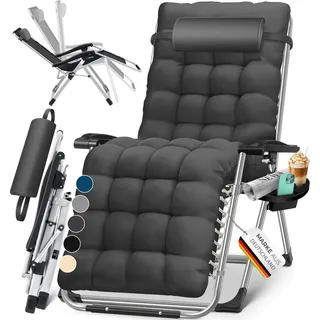 Kesser 23398 Sonnenliege 77 x 72 x 180 cm schwarz