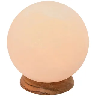 HIMALAYA SALT DREAMS Salzkristall-Tischlampe »Planet«, Leuchtmittel E14   Leuchtmittel wechselbar, Handgefertigt aus Salzkristall - jeder Stein ein Unikat, ca.3 kg, weiß