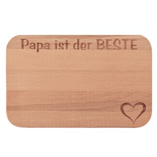 FABRIKSTORES GmbH Frühstücksbrettchen/Frühstücksbrett mit Gravur Papa ist der Beste als Geschenk - aus Holz - Geschenkidee ideal zum Geburtstag oder zu Weihnachten