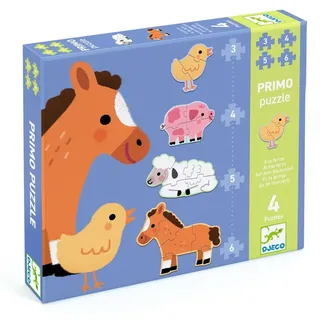 Fortschreitendes Puzzle „Auf dem Bauernhof“, Djeco