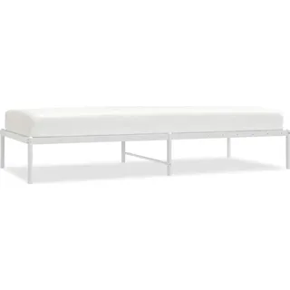 vidaXL Bettgestell Metall Weiß 90x200 cm - Weiß