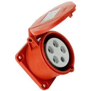 TP Electric CEE Einbausteckdose gerade 400V 16A 5P 75x75mm TP Electric 3105-322-1675