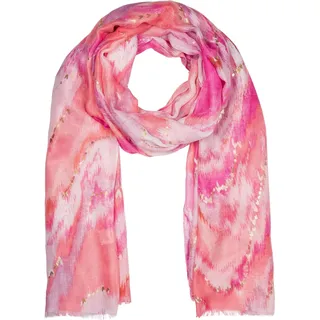 styleBREAKER Schal "Schal Wasserfall Farbverlauf Metallic Details" 1 Stk., koralle, pink