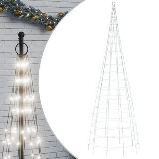 vidaXL LED-Weihnachtsbaum 550 LEDs Kaltweiß 300 cm - Weiß