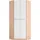 Eckschrank Barcelona 78 x 193 x 78 cm Weiß/Braun