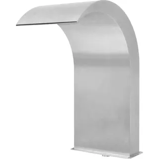 vidaXL Pool-Wasserfall Edelstahl 45x30x65 cm Silbern - Silber
