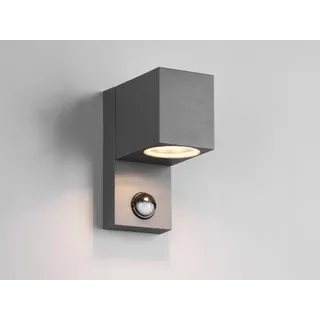LED Außenwandleuchte Downlight mit Bewegungsmelder Fassadenbeleuchtung Anthrazit - Grau