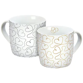 Gedalabels Kaffeetasse 0,25 l Weiß 2 St.