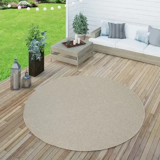 Paco Home Teppich "Timber 125", rund - beige,