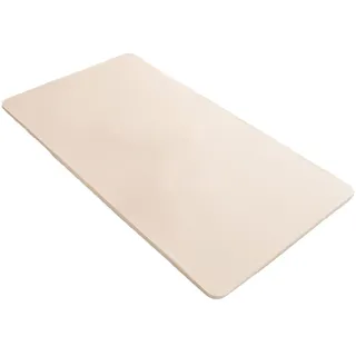 rismart Elastisch Tischtuch Pu-Leder Rechteckig Wasserdicht Ölbeständig Tischdecke Tisch Stoff Beige,90 x 150 cm