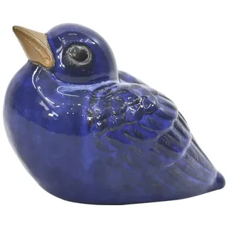 Gartenfigur Lafiora Vogel blau H 14 cm