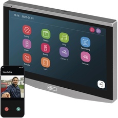 EMOS GoSmart Zusatz-Monitor IP-700B zur Video-Türsprechanlage IP-700A (H4010), Touchscreen-Bildschirm mit 7'' LCD-Farbdisplay, Snapshot, Aufnahme, Intercom