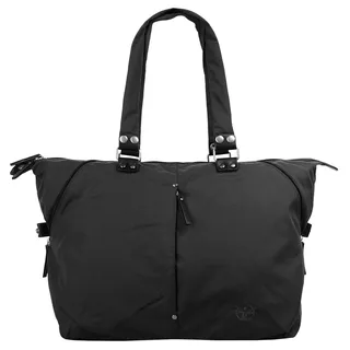 Reisetasche CHIEMSEE, Damen, Gr. B/H/T: 42cm x 35cm x 19cm onesize, schwarz, Kunstfaser, unifarben, Taschen Reisetasche