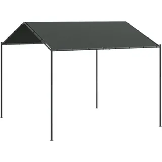 vidaXL Gartenpavillon Anthrazit 4x4 m Stahl und Stoff - Grau