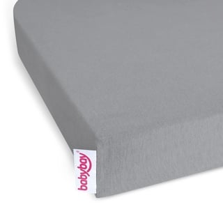 babybay Jersey-Spannbettlaken Original Stoff Grau 43 x 81 cm