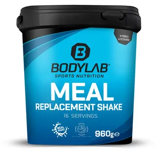 Bodylab24 Meal Replacement Shake Erdbeere 960g, Diät-Shake zum Abnehmen, Mahlzeitersatz mit wichtigen Vitaminen und Nährstoffen, ohne Zucker-Zusatz, Mahlzeitersatz Shake
