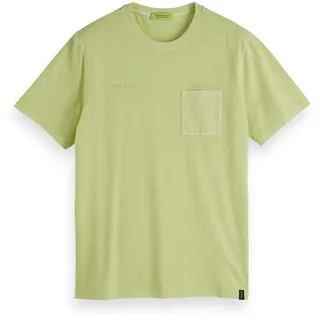 Scotch & Soda Herren T-Shirt Washed Crewneck 155411-3477 XL - Lemongrass - XL