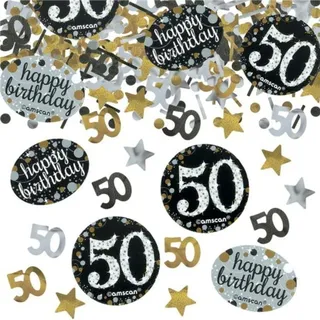 Amscan 360191 - Konfetti 50 Sparkling Celebration, 34 g, Streudeko, Happy Birthday, Geburtstag, Tischdekoration