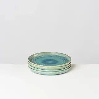 gipfelstück Tiefer See Speiseteller 28 cm blau/grün 4er Set