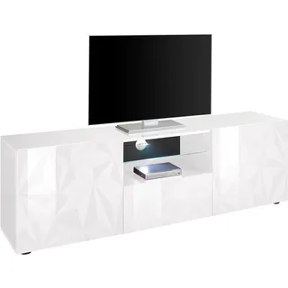 Home Affaire Prisma TV-Board 181 cm Weiß Kunststoff/Metall/MDF/Melamin/Holzwerkstoff